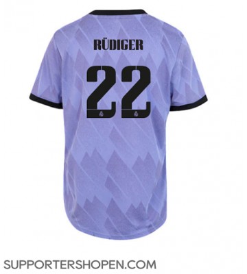 Real Madrid Antonio Rudiger #22 Borta Matchtröja Dam 2022-23 Kortärmad